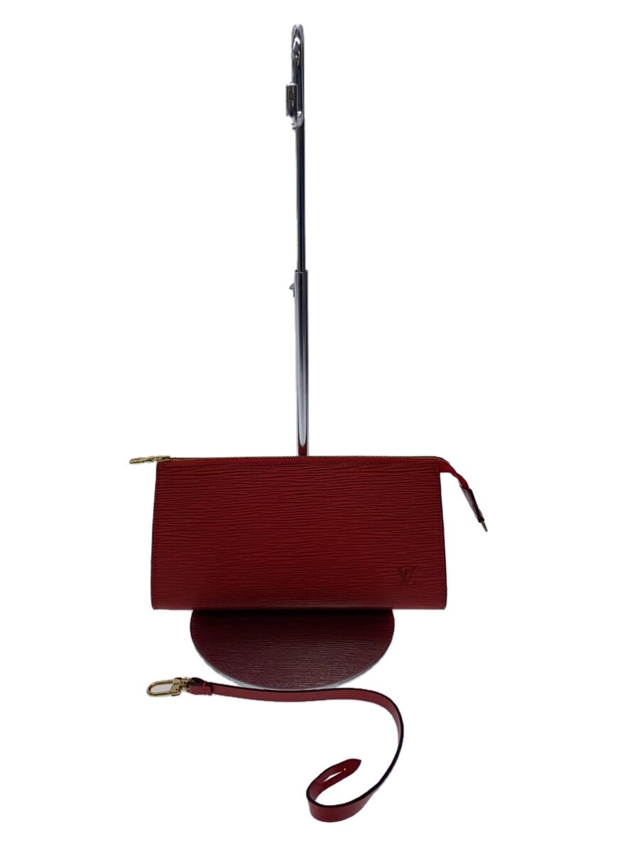 【中古】LOUIS VUITTON◆ポシェット・アクセソワール_エピ_RED/なめし革/RED【御徒面子】