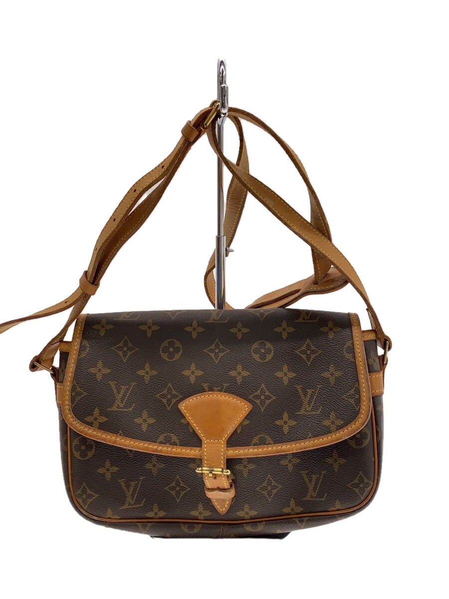 【中古】LOUIS VUITTON◆ソローニュ_モノグラム・帆布_BRW/PVC/BRW/総柄【御徒面子】