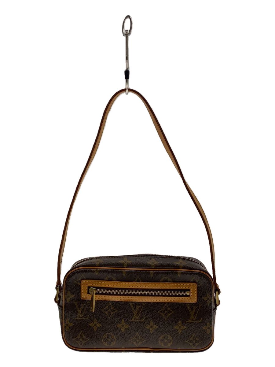 【中古】LOUIS VUITTON◆ポシェット・シテ_モノグラム・帆布_BRW/PVC/BRW/総柄【御徒面子】