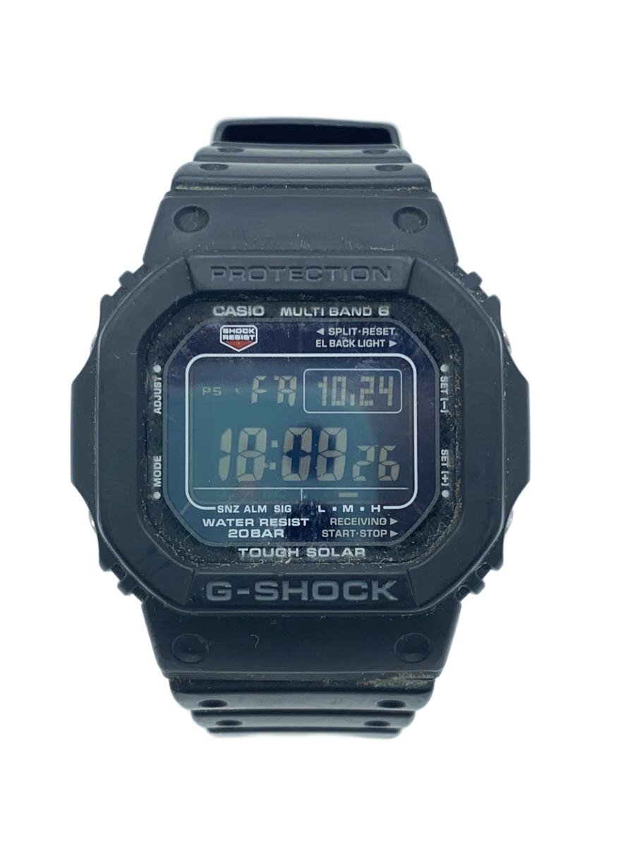 【中古】CASIO◆ソーラーウオッチ・G-SHOCK/デジタル/BLK/BLK【服飾雑貨他】