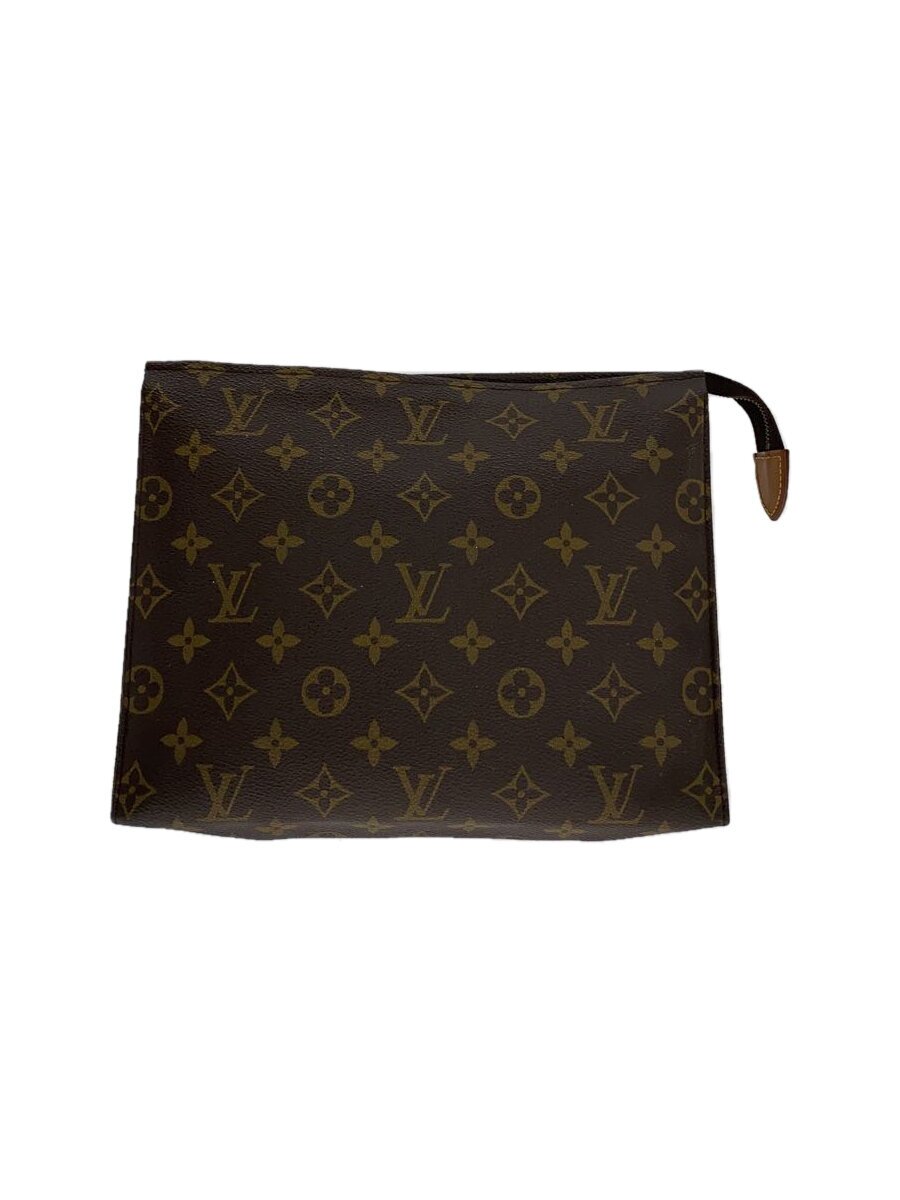 【中古】LOUIS VUITTON◆ポッシュ・トワレット26_モノグラム・帆布_BRW/PVC/BRW【御徒面子】