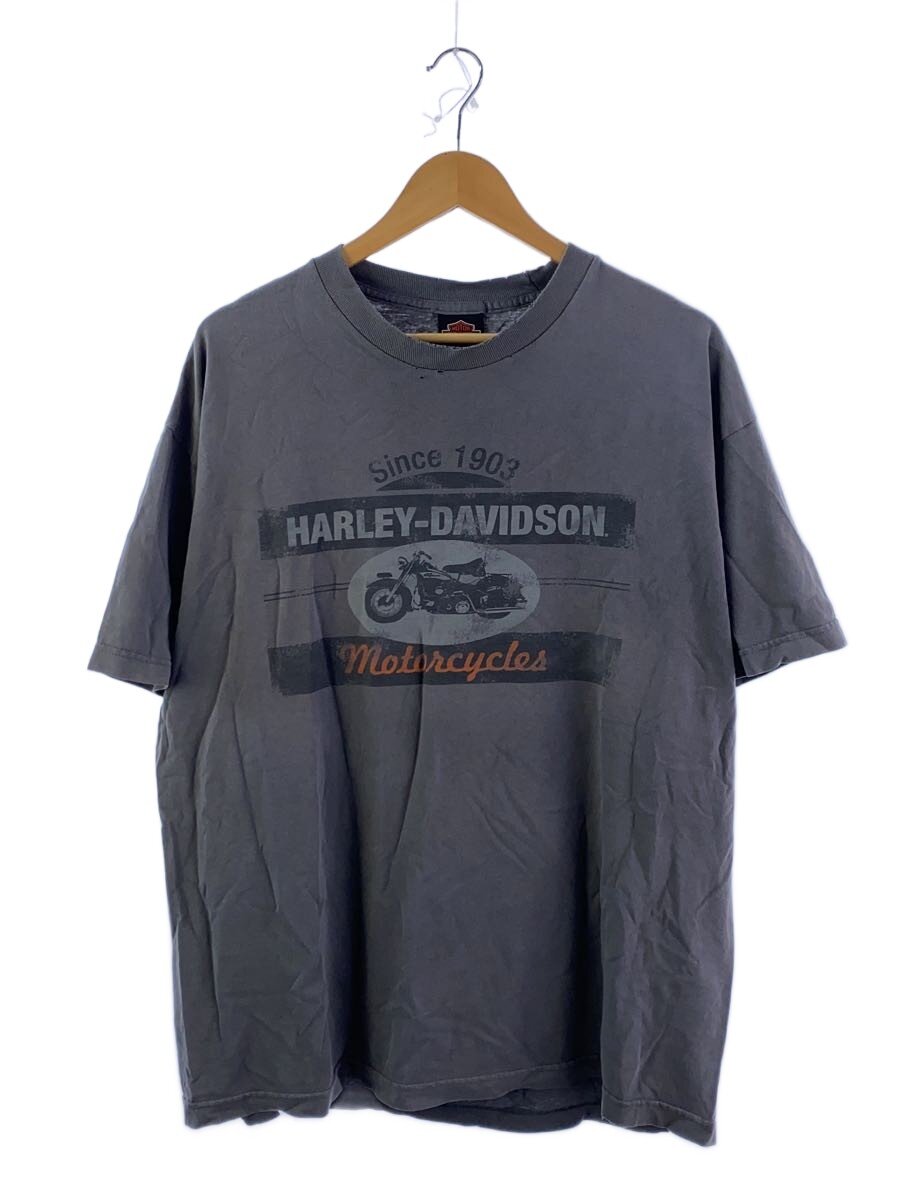 【中古】HARLEY DAVIDSON◆00s/プルオーバー/XL/綿織物/GRY/刷り上げる//【メンズウェア】