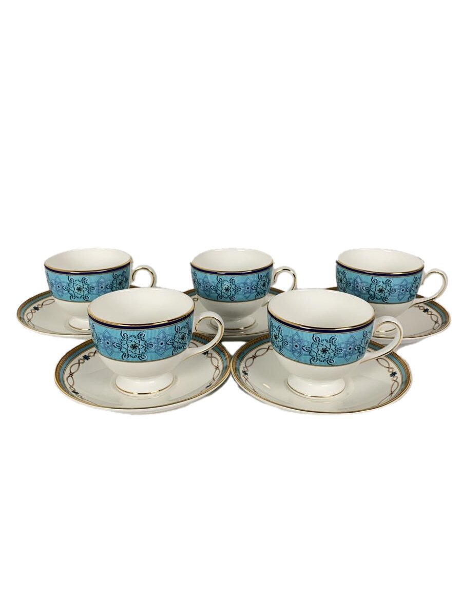 【中古】WEDGWOOD◆カップ&ソーサー/5点セット/ブルー/TURQUOISE JEWEL【キッチン用品】