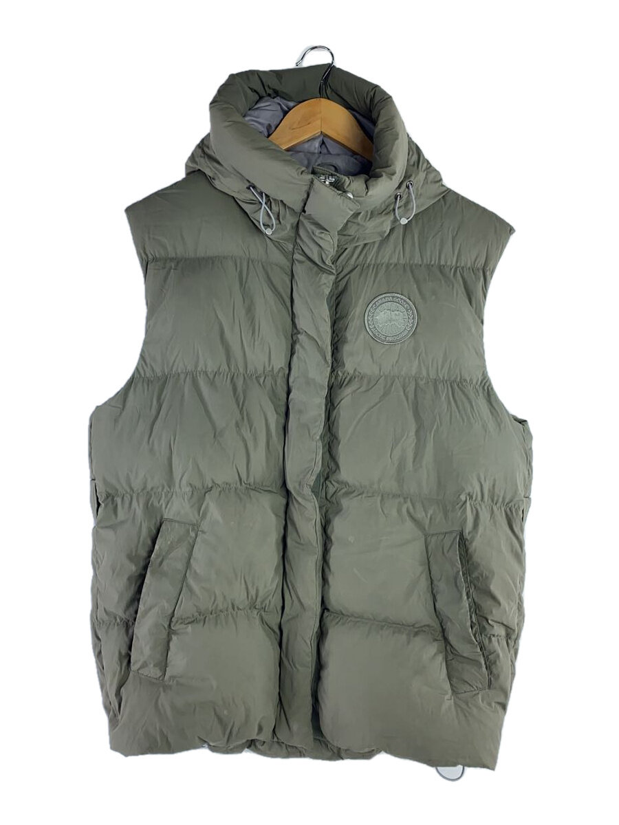 【中古】CANADA GOOSE◆落ちこむより良い/S/ポリエステル/GRN/無地/8813W/レイラ/2022【レディース御召しもの】