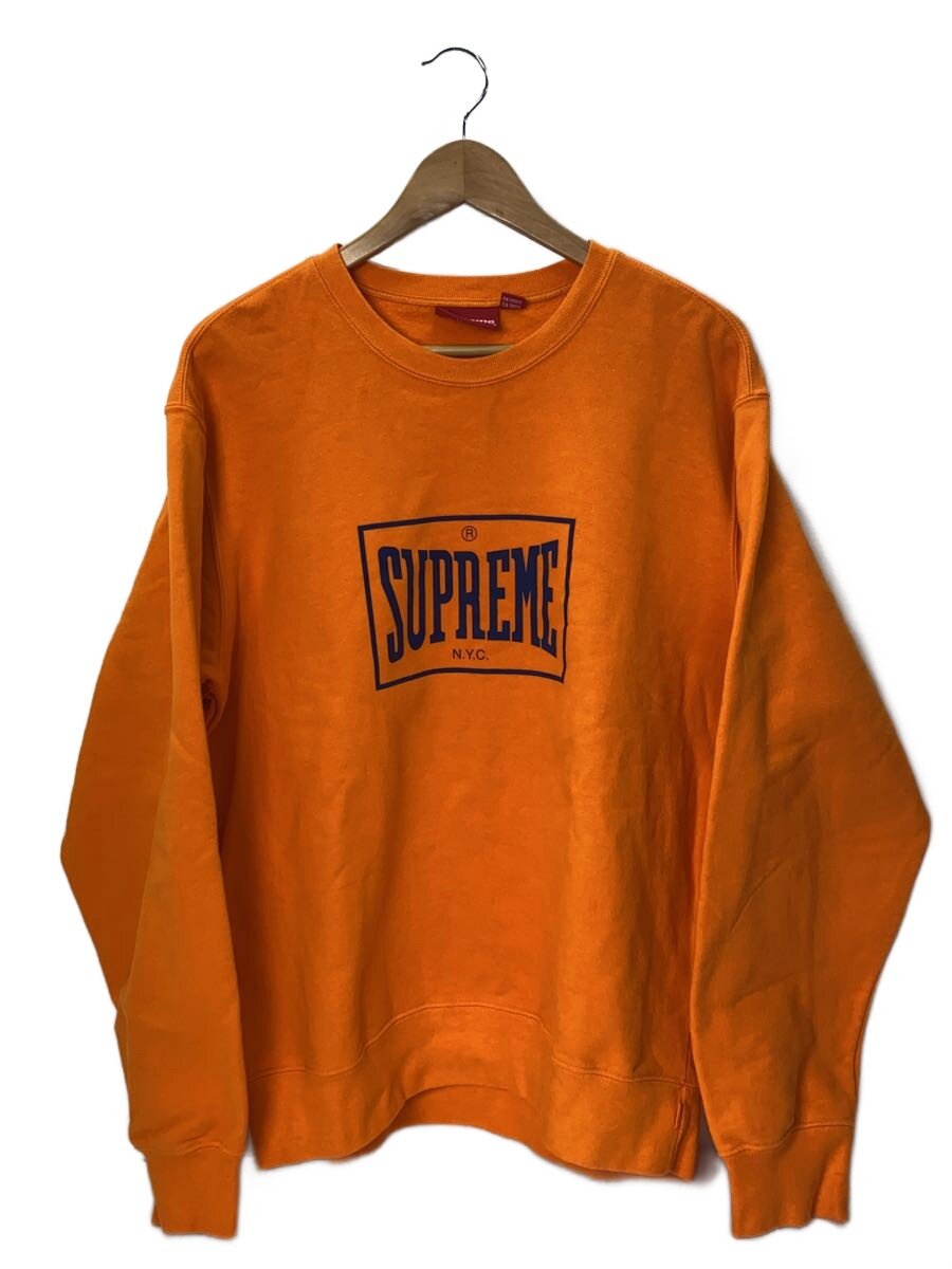 【中古】Supreme◆19ss/warm up crewneck/汗水/L/綿織物/ORN/無地【メンズウェア】