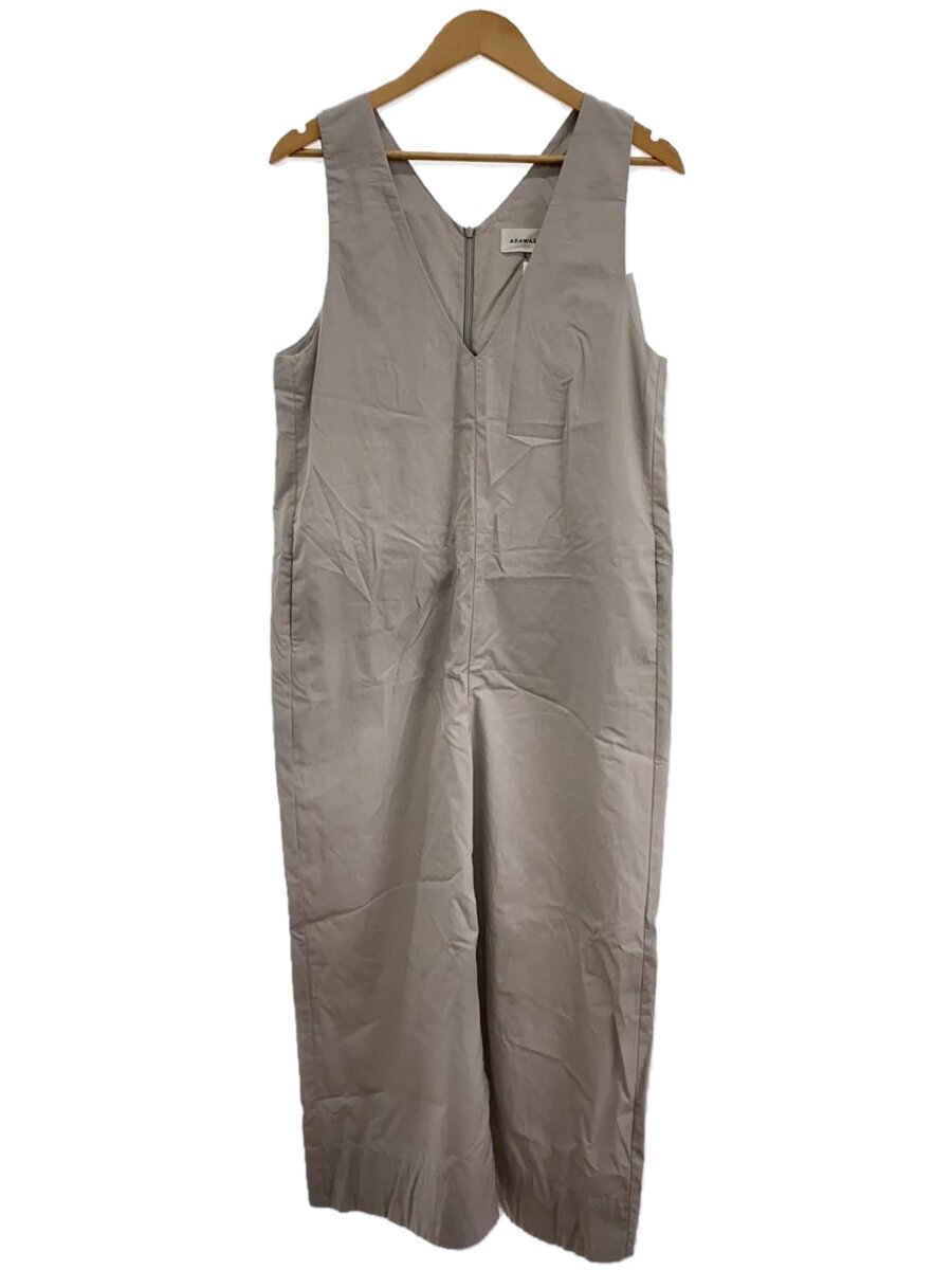 【中古】ADAWAS◆ワイドレングスロンパース/厚地の外套オール/36/綿織物/GRY/無地/ADWS-308-21//【レディース御召しもの】