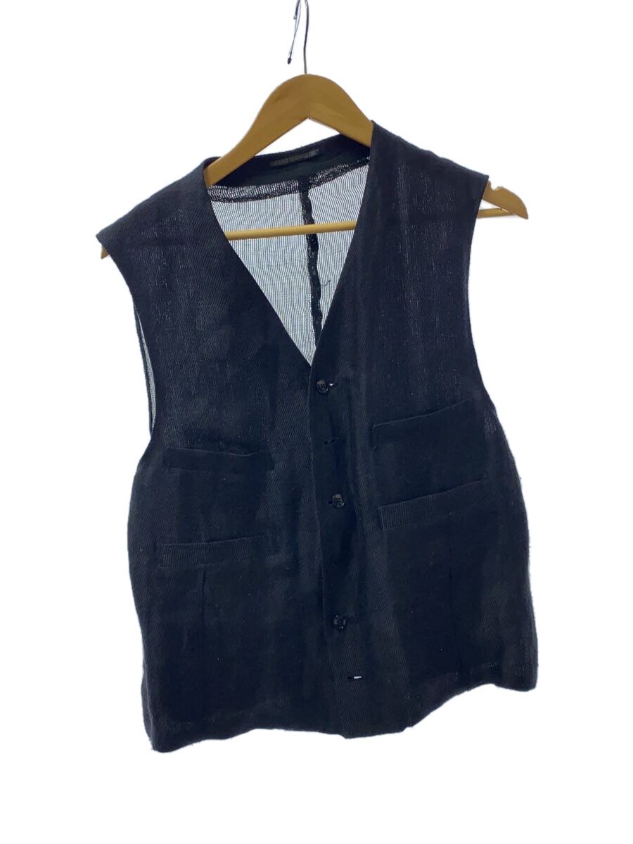 【中古】yohji yamamoto POUR HOMME◆より良い/M/リネン/BLK/無地/HF-V02-306//【メンズウェア】