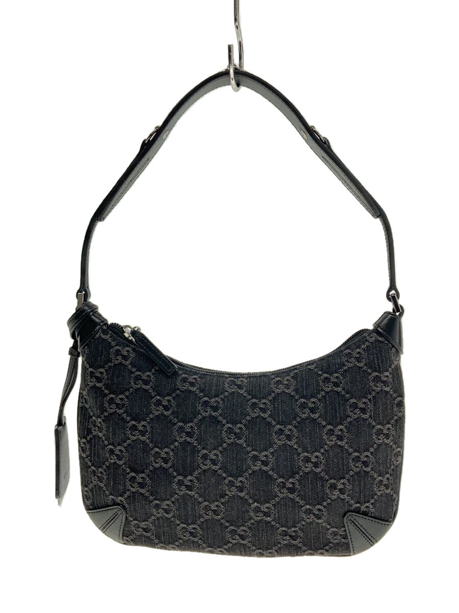 【中古】GUCCI◆ホースビットスリムスモールショルダーバッグ/--/GRY/モノグラム/774719//【御徒面子】