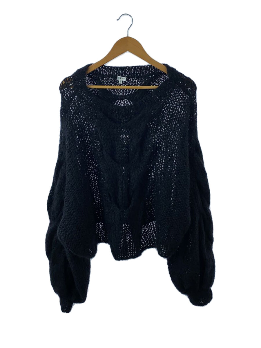 【中古】LOEWE◆L/ティーシャツ(朦朦たる)/S/羊毛/BLK/汚れた状態有//【レディース御召しもの】