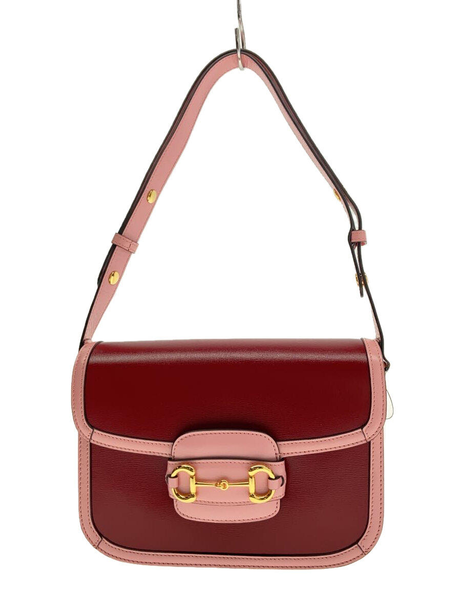 【中古】GUCCI◆並み並み/グッチホースビット1955/ショルダーバッグ/RED/602204//【御徒面子】