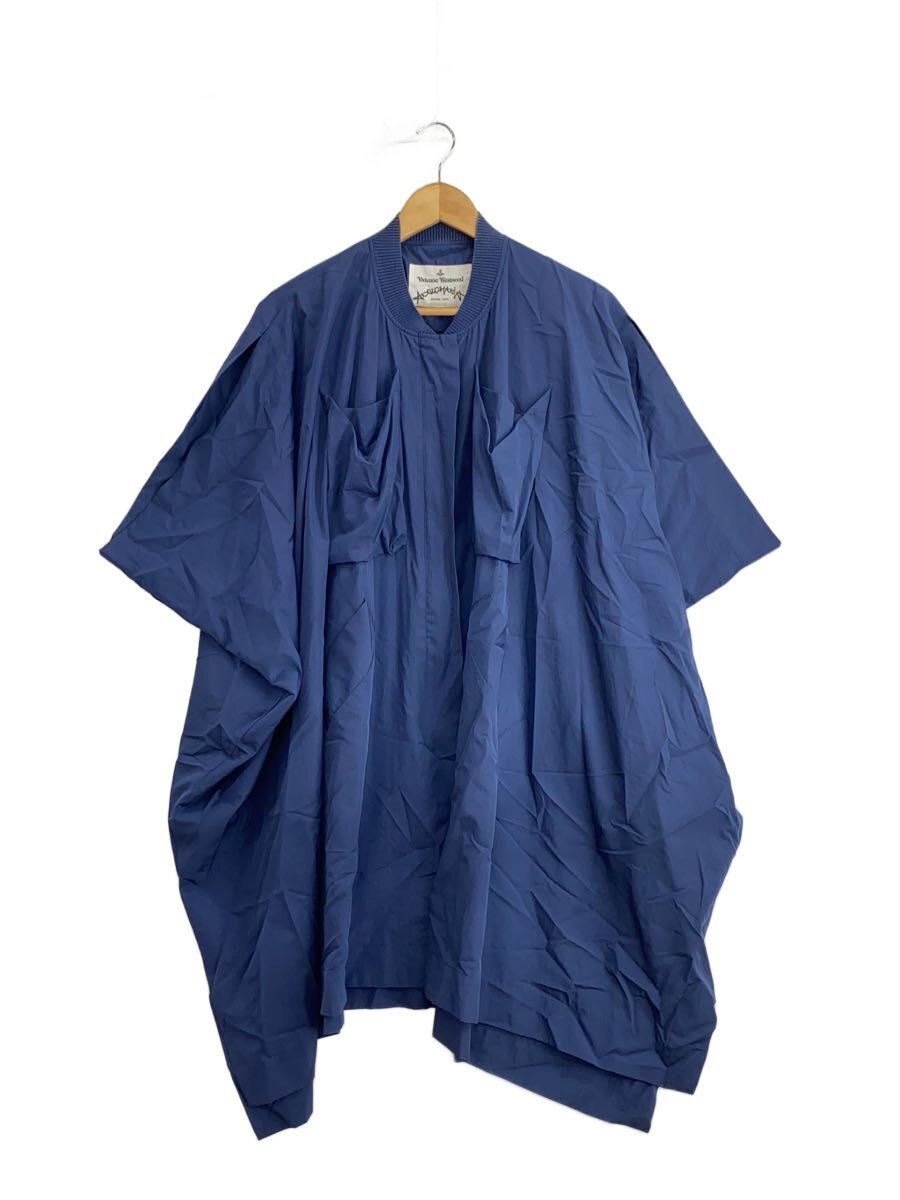 【中古】ANGLOMANIA◆厚地の外套/ポンチョ/38/ナイロン/NVY【レディースお召しもの】