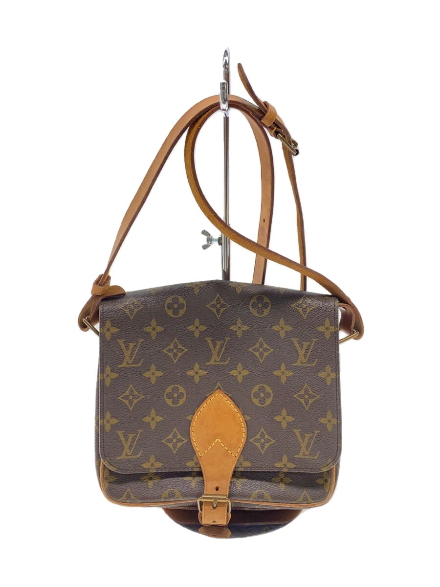 【中古】LOUIS VUITTON◆カルトシエールMM_モノグラム・帆布_BRW/PVC/BRW//【御徒面子】