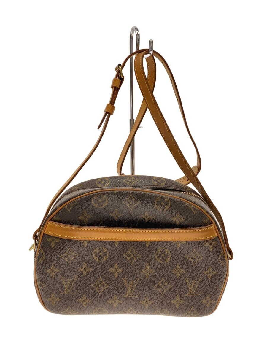 【中古】LOUIS VUITTON◆ブロワ_モノグラム・帆布/角スレ、ポケットフチ剥げ、胴締め合わせ目不都合/PVC/BRW【御徒面子】