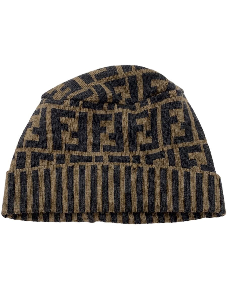 【中古】FENDI◆ズッカロゴニットキャップ/--/ウール/総柄/メンズ/? NULL ?【服飾雑貨他】｜2ｎｄ STREET 店