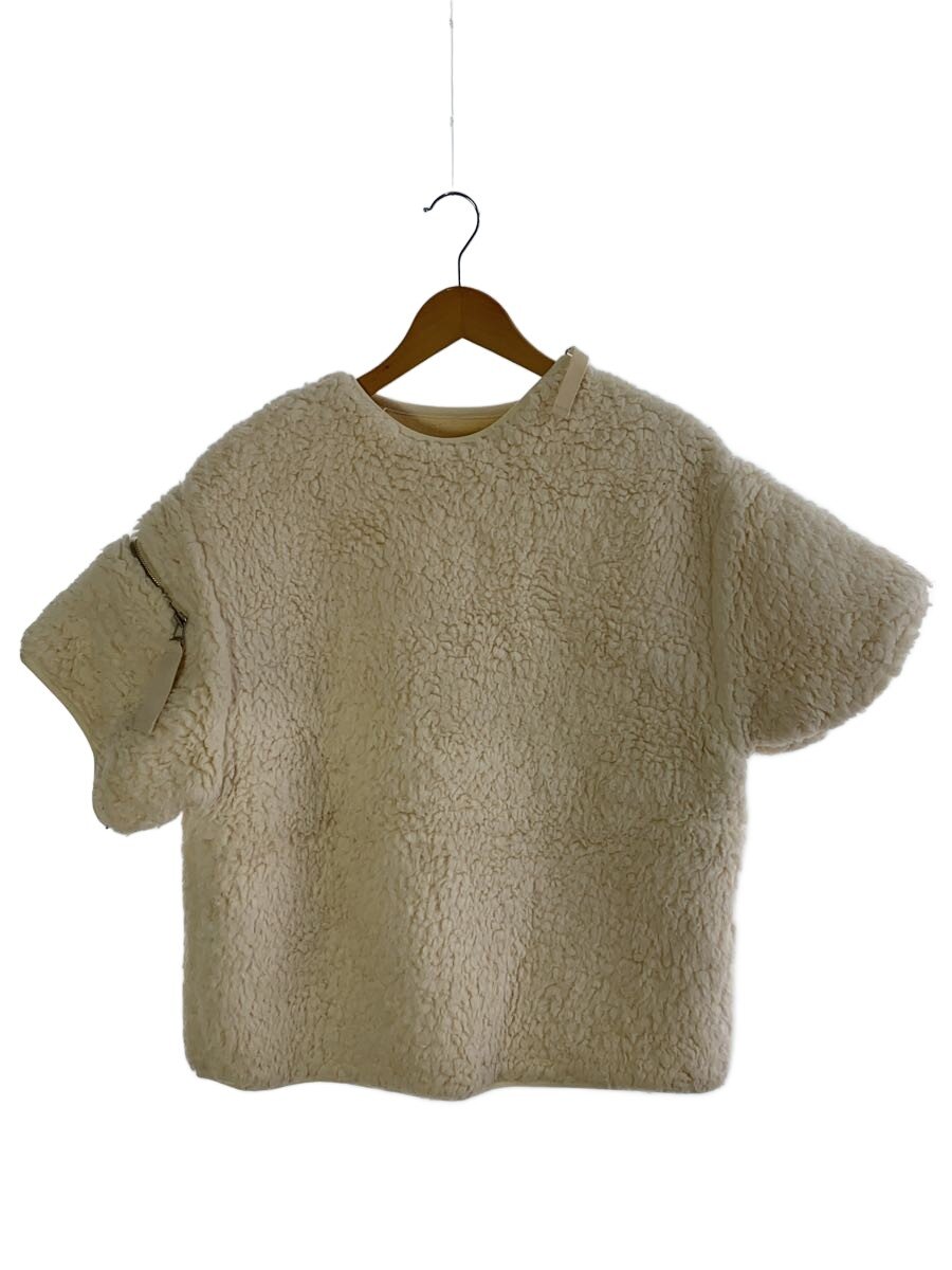 【中古】JIL SANDER◆シルサンダープラス/ボアトップス/XS/ポリエステル/皮膚軟化剤/j40ギガサイクル0007/肩チャック開閉///【レディース御召しもの】