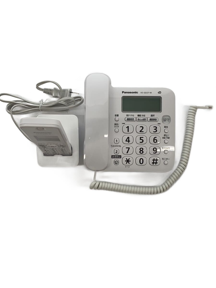 【中古】Panasonic◆電話 VE-GD27DL-W【家電・視覚的・オーディオ】