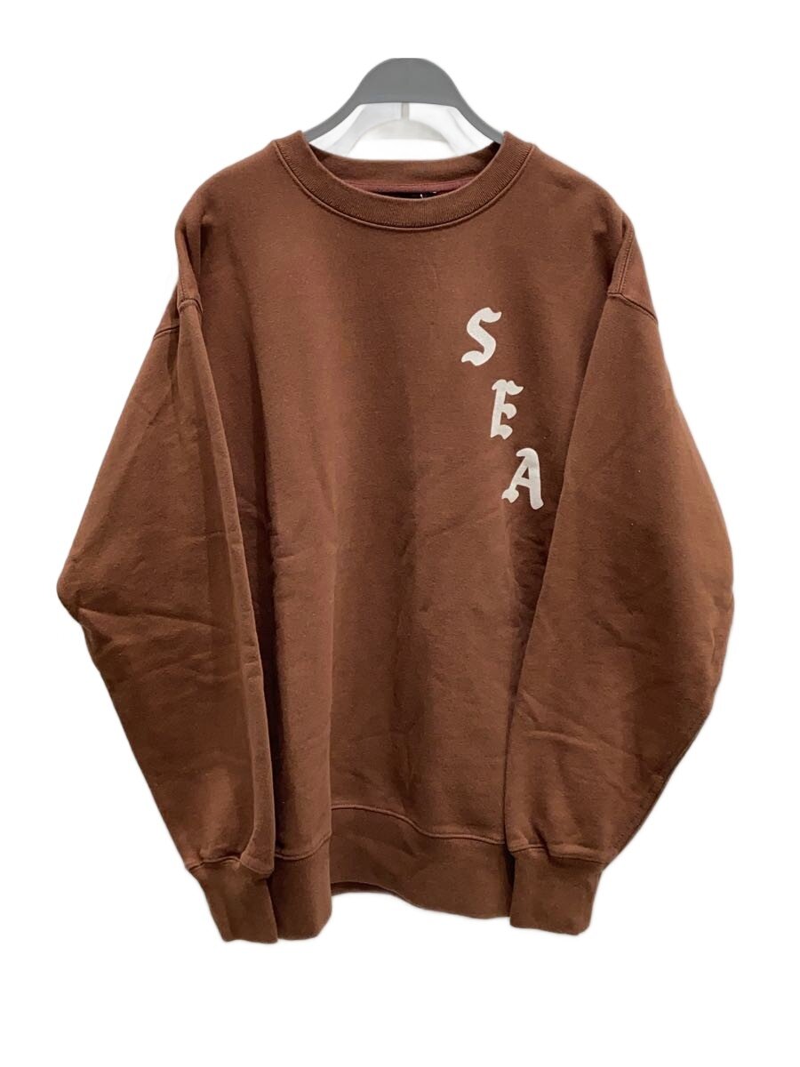 【中古】WIND AND SEA◆H/Vertical SEA Crewneck Sweatshirt/流汗/L/綿織物/BRW//【メンズウェア】
