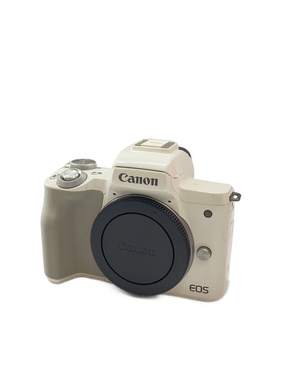 【中古】CANON◆デジタル一眼カメラ EOS Kiss M ダブルズームキット [ホワイト]【カメラ】