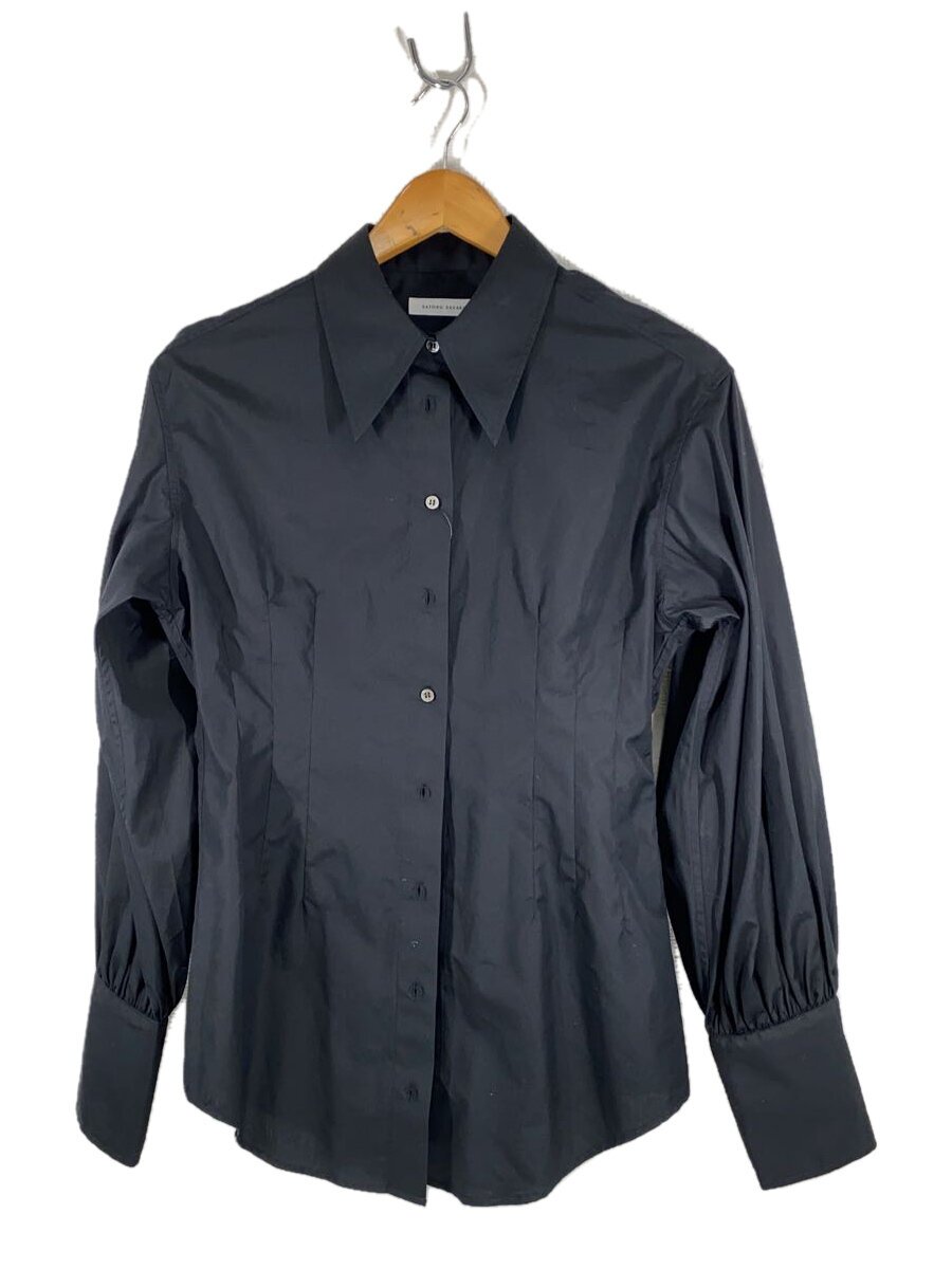 【中古】SATORU SASAKI◆長袖トップ/2/綿織物/BLK/無地/FW24-SH05-207【レディース御召しもの】