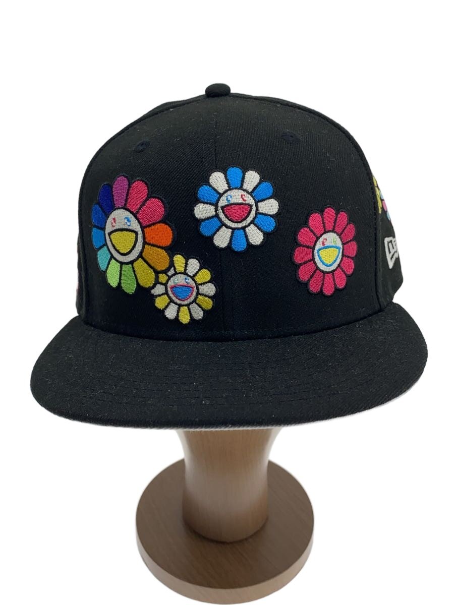 【中古】NEW ERA◆旗がしら/7 3/8/綿織物/BLK/メンズ//【服飾雑貨他】