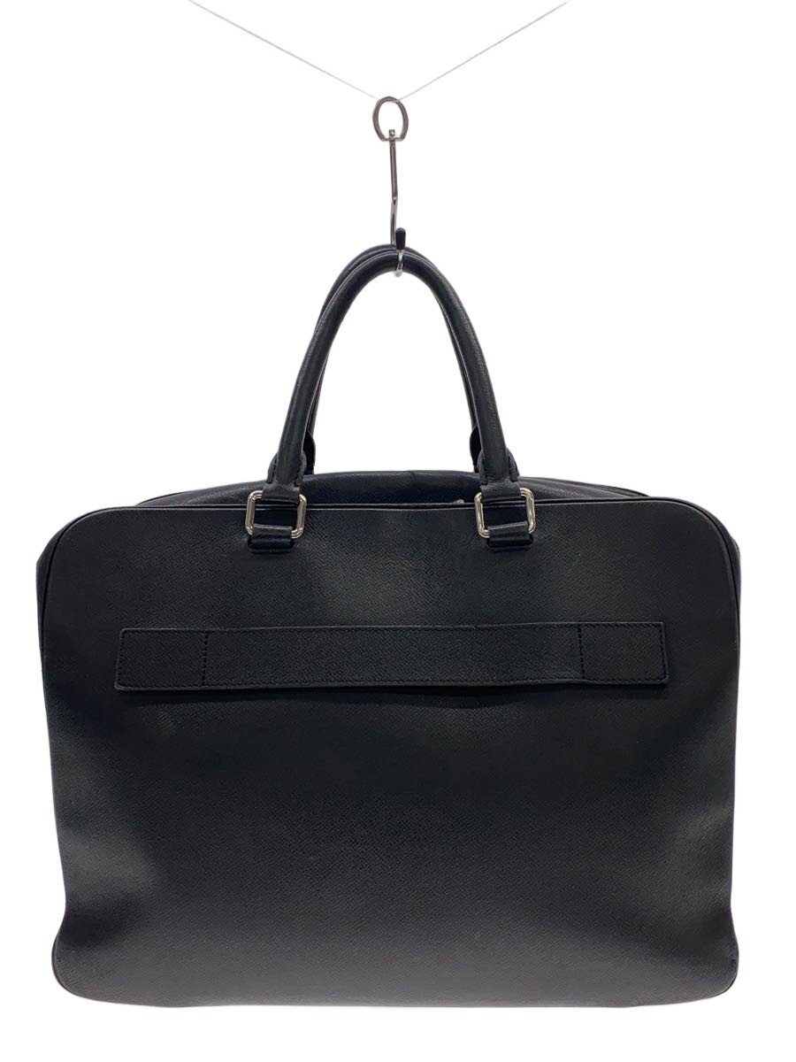 【中古】LOUIS VUITTON◆ポルト・ドキュマン・ビジネスPM_タイ王国ガ/なめし革/BLK/無地【御徒面子】