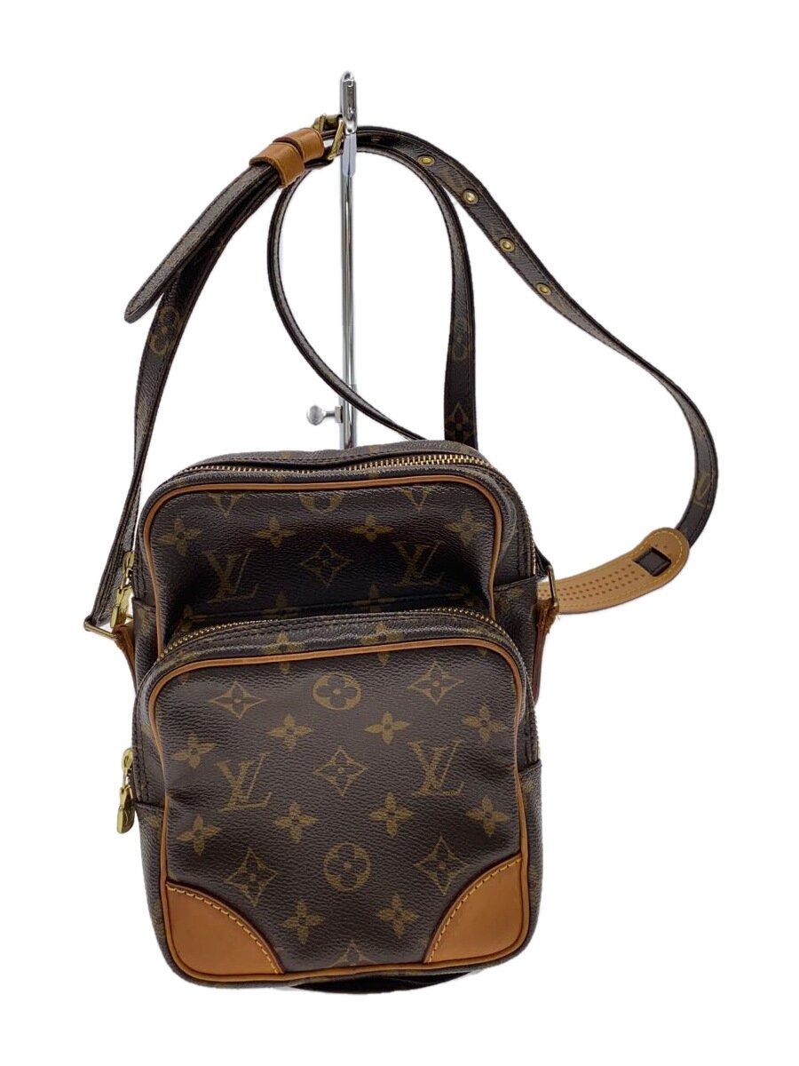 【中古】LOUIS VUITTON◆アマゾン_モノグラム・帆布_BRW/PVC/BRW【御徒面子】