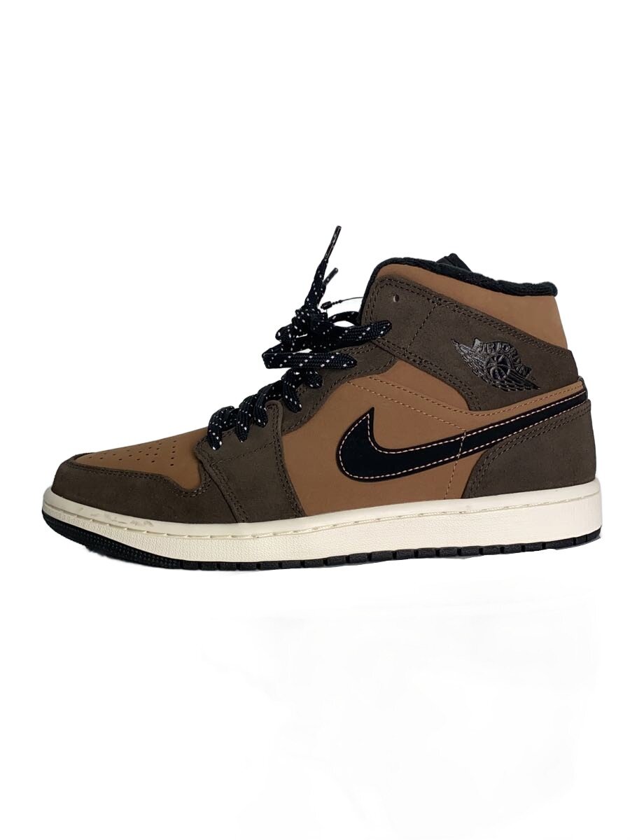 【中古】NIKE◆AIR JORDAN 1 MID SE_エアジョーダン 1 ミッド SE/26糎/BRW【シューズ】