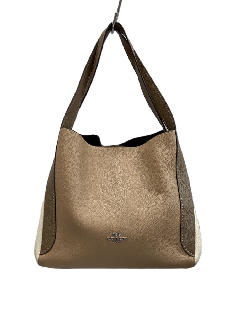 【中古】COACH◆ハンドバック/なめし革/BEG/89691/ハンドリーホーボー//【御徒面子】
