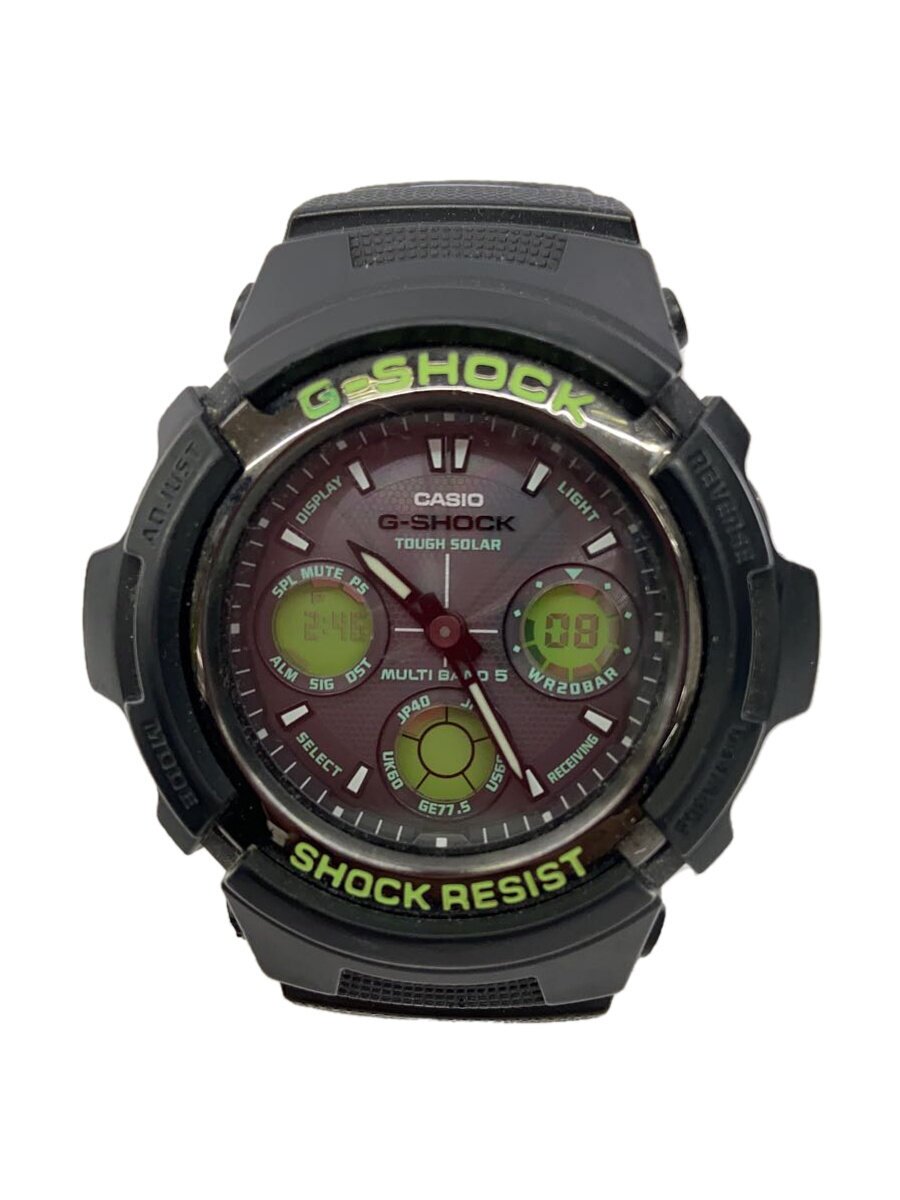 【中古】CASIO◆G-SHOCK/ウオッチ/デジアナ/GRY/BLK/AWG-100FC-1AJF【服飾雑貨他】