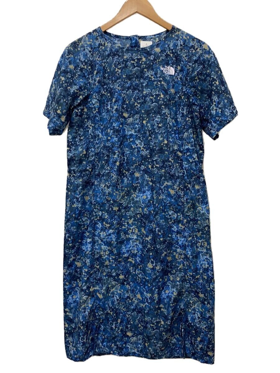 【中古】THE NORTH FACE◆KARKA ONEPIECE_カルカワンピース/S/ナイロン/BLU/総柄【レディース御召しもの】