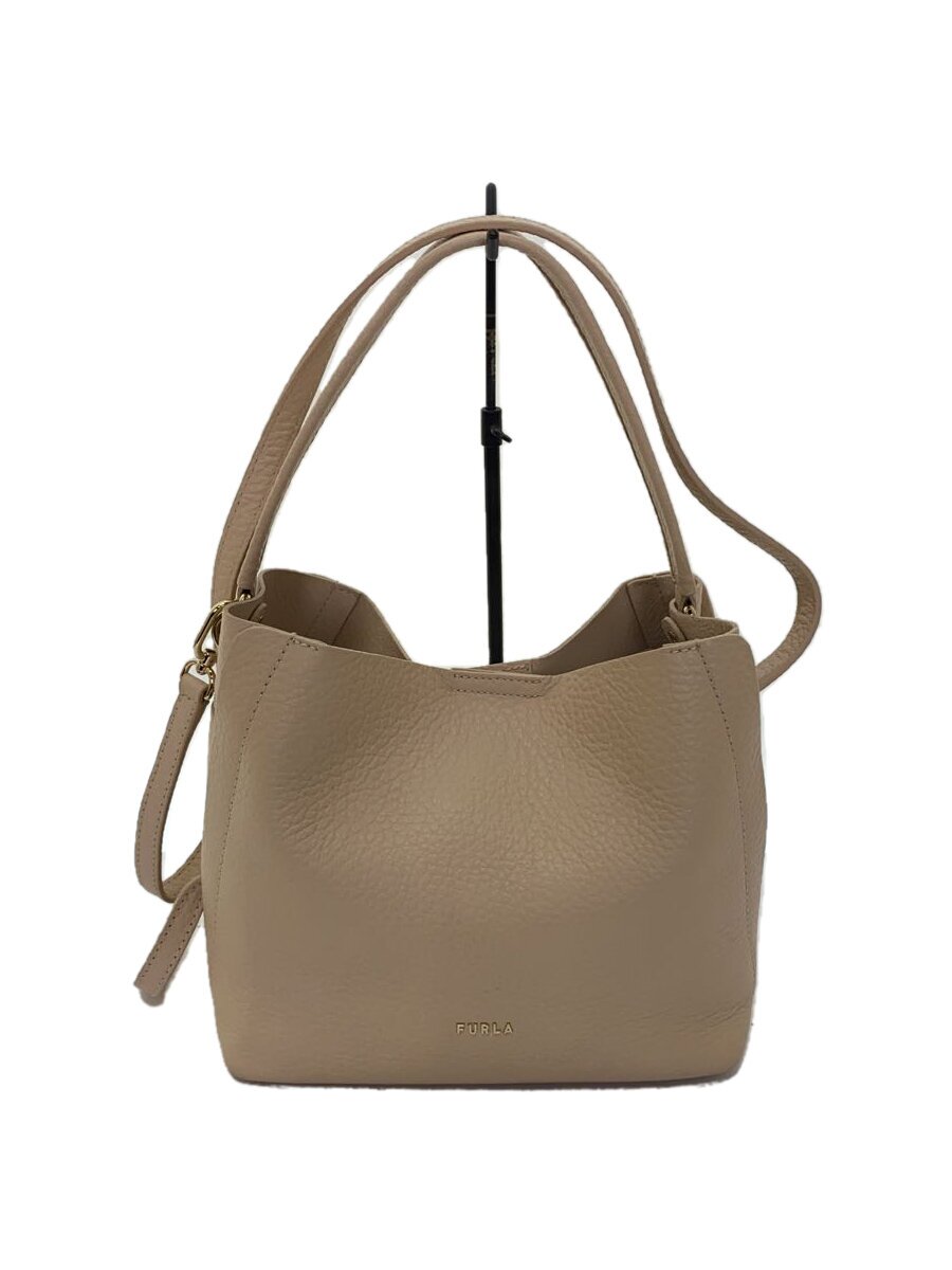 【中古】FURLA◆ショルダーバッグ/レザー/BEG/無地【バッグ】｜2ｎｄ STREET 店