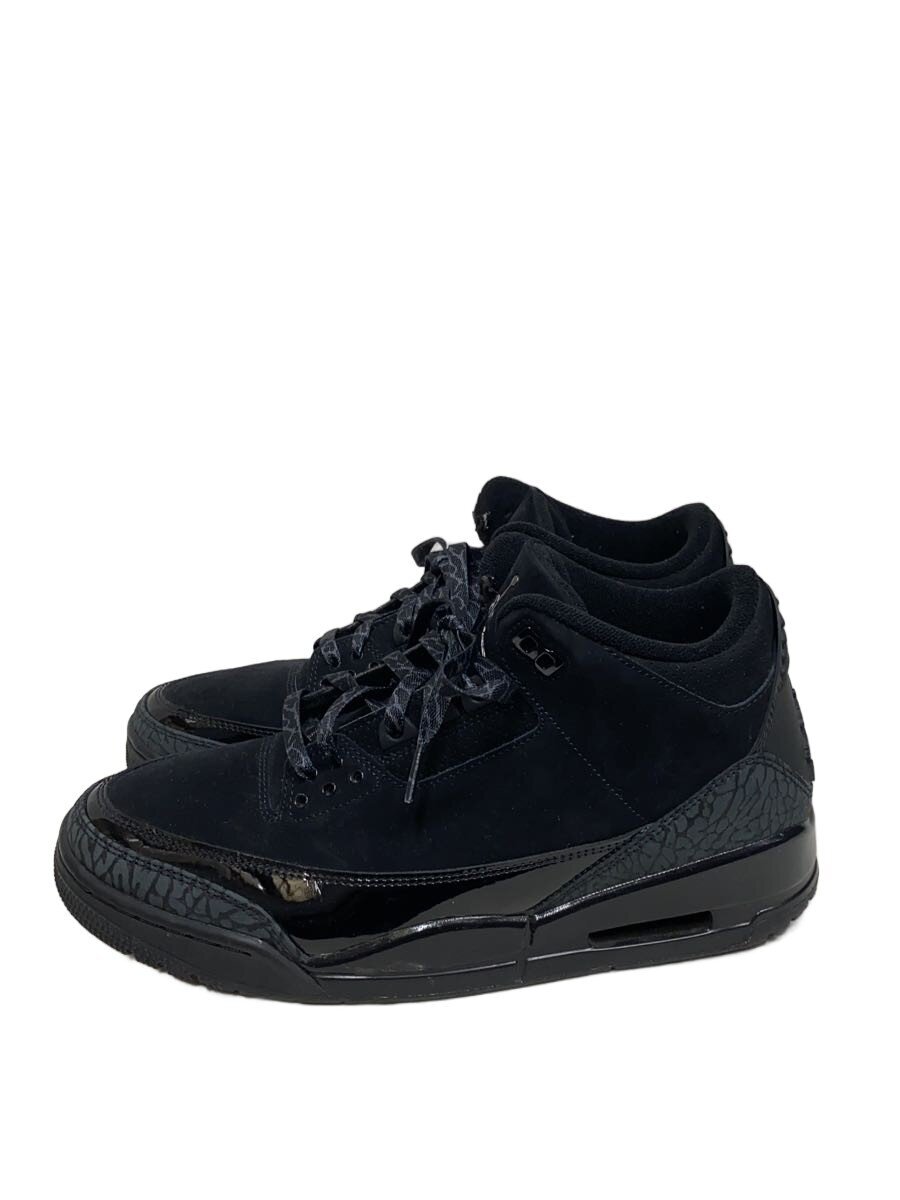【中古】NIKE◆AIR JORDAN 3_エアジョーダン 3/27.5珊/BLK【シューズ】
