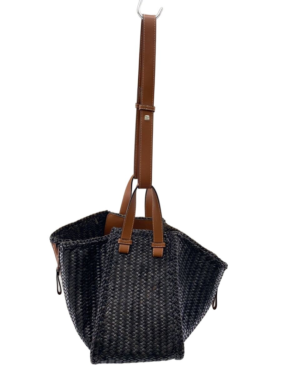【中古】LOEWE◆ハンモック/ショルダーバッグ/--/BLK/無地【御徒面子】