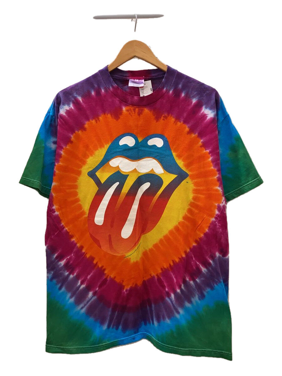 【中古】Hanes◆00s/Rolling Stones/2002-3/タイダイ/プルオーバー/L/綿織物/マルチ色合い/刷り上げる//【メンズウェア】