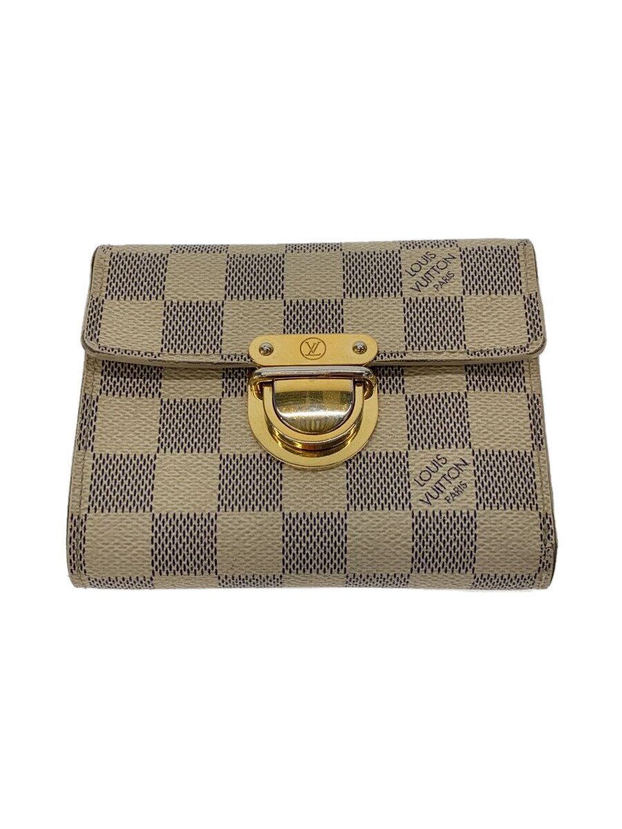 【中古】LOUIS VUITTON◆ポルト・フォイユ・ジョイ_ダミエ・アズール/PVC/WHT/チェック/レディース【服飾雑貨他】｜2ｎｄ STREET 店
