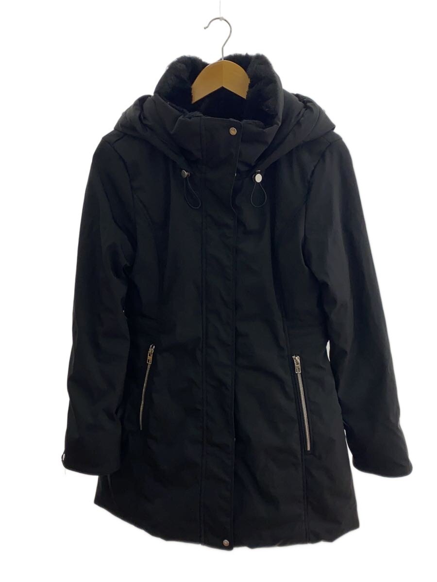 【中古】ZARA◆お水\u0026ウインドプロテクトアノラックジャケット/M/ポリエステル/BLK/無地【レディース御召しもの】