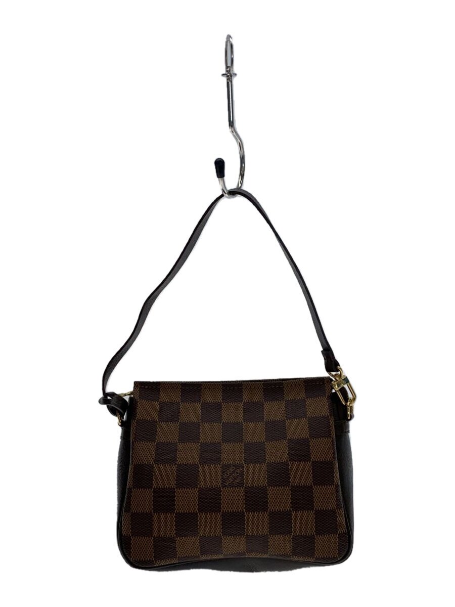 【中古】LOUIS VUITTON◆トゥールス・メイクアップ_ダミエ・エベヌ_BRW/PVC/BRW【御徒面子】