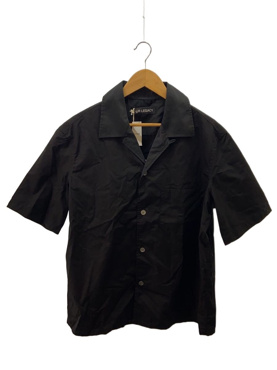 【中古】OUR LEGACY◆25SS/HEUSEN SHIRT SHORTSLEEVE/46/綿織物/黒いこと/無地/M2252HBE//【メンズウェア】