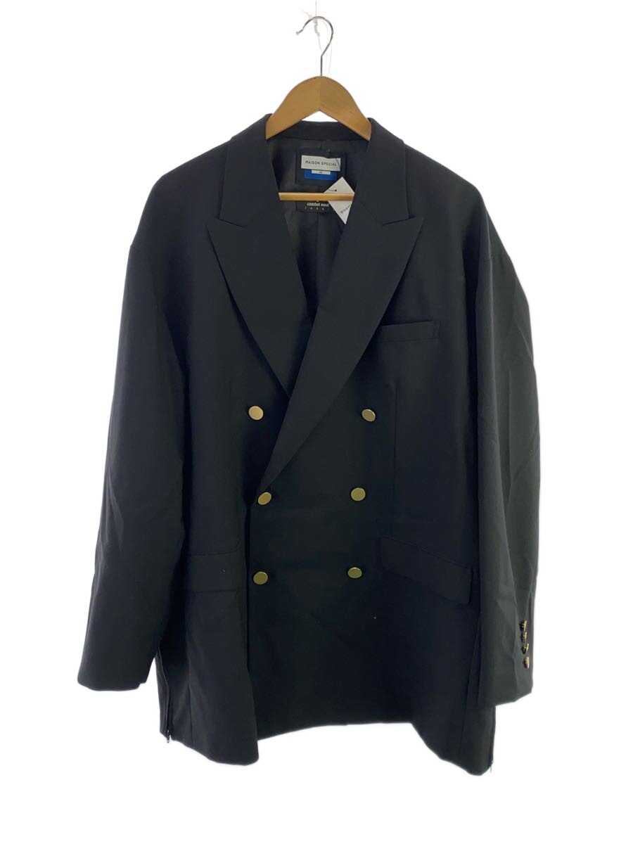 【中古】MAISON SPECIAL◆テーラードジャケット/2/羊毛/BLK/無地/11241111203【メンズウェア】
