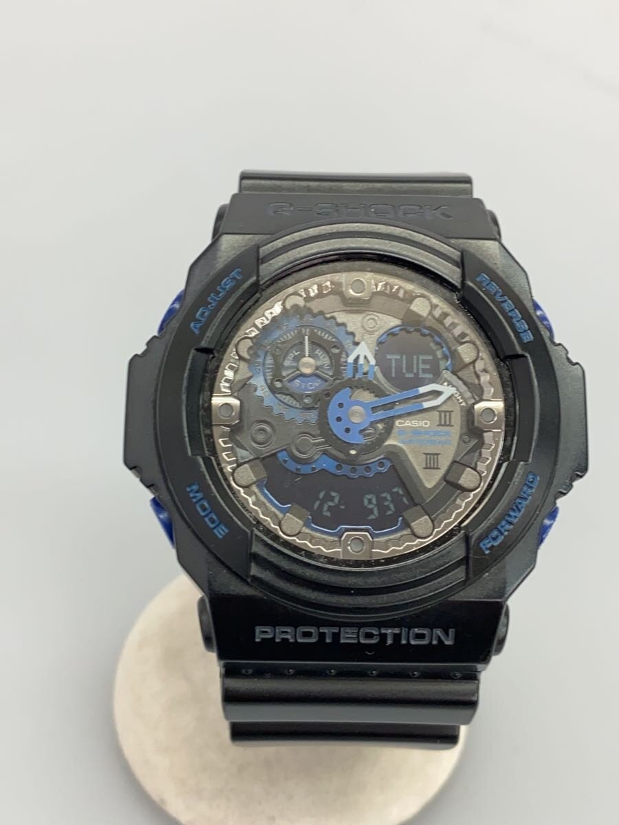 【中古】CASIO◆石英ウオッチ・G-SHOCK/デジアナ/BLK【服飾雑貨他】
