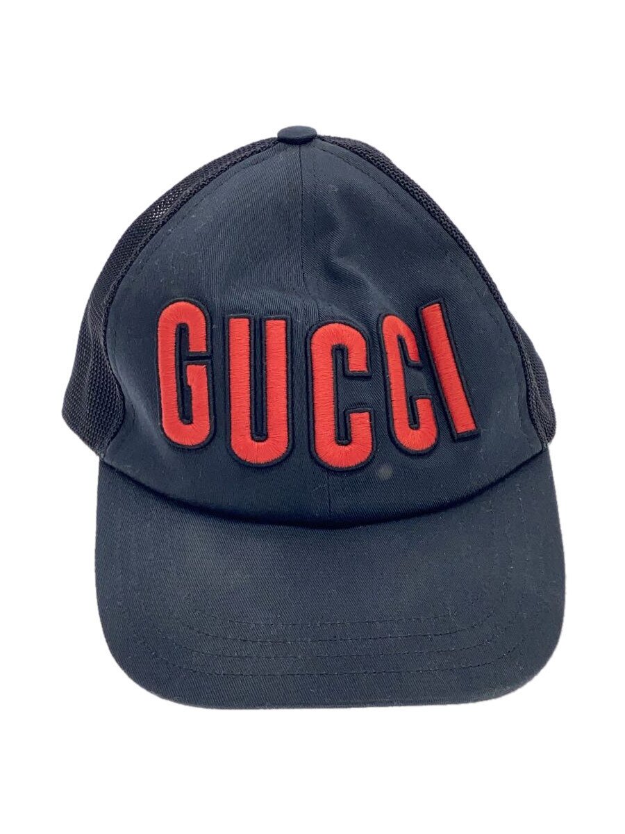 【中古】GUCCI◆旗がしら/L/アクリル繊維/BLK/メンズ/701324【服飾雑貨他】