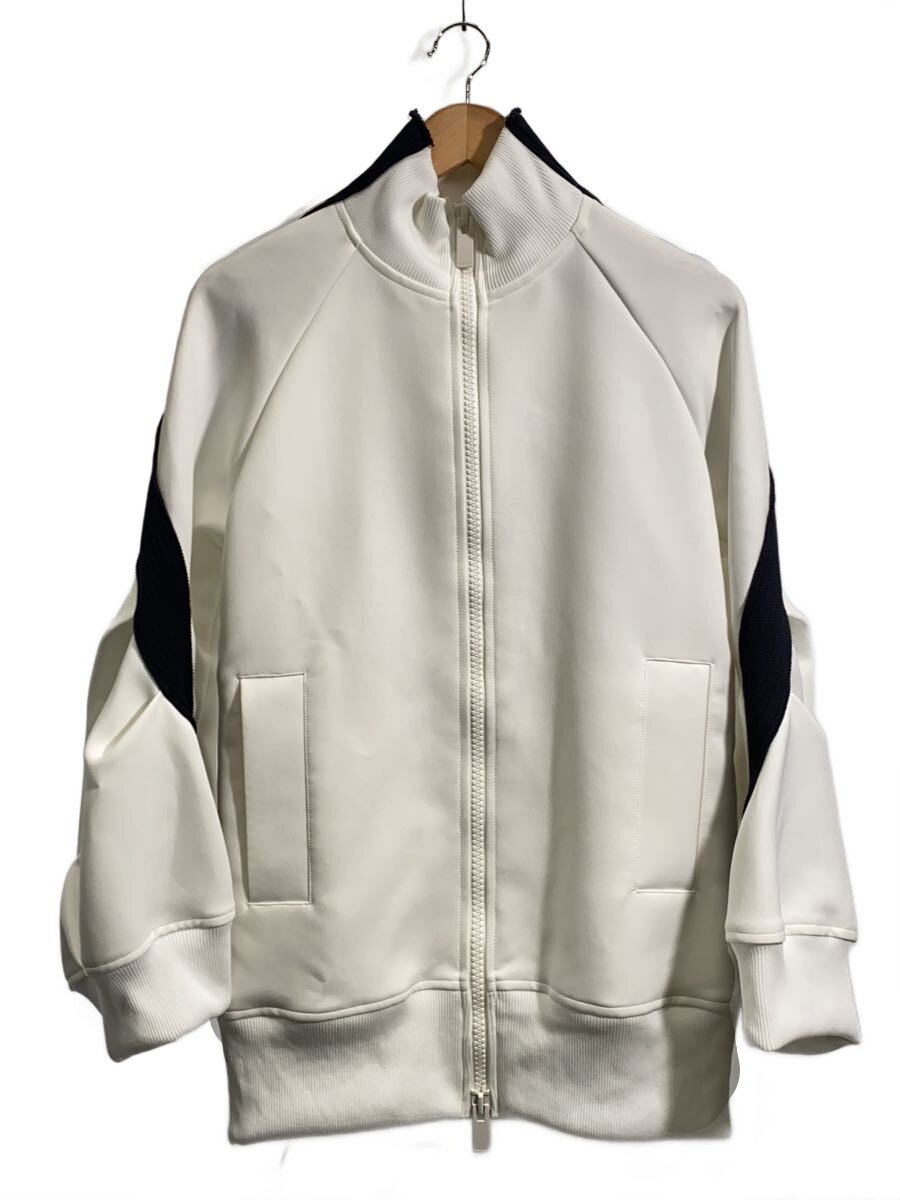 【中古】sacai◆TECHNICAL JERSEY BLOUSON/上衣/1/ポリエステル/WHT/23-06637【レディース御召しもの】