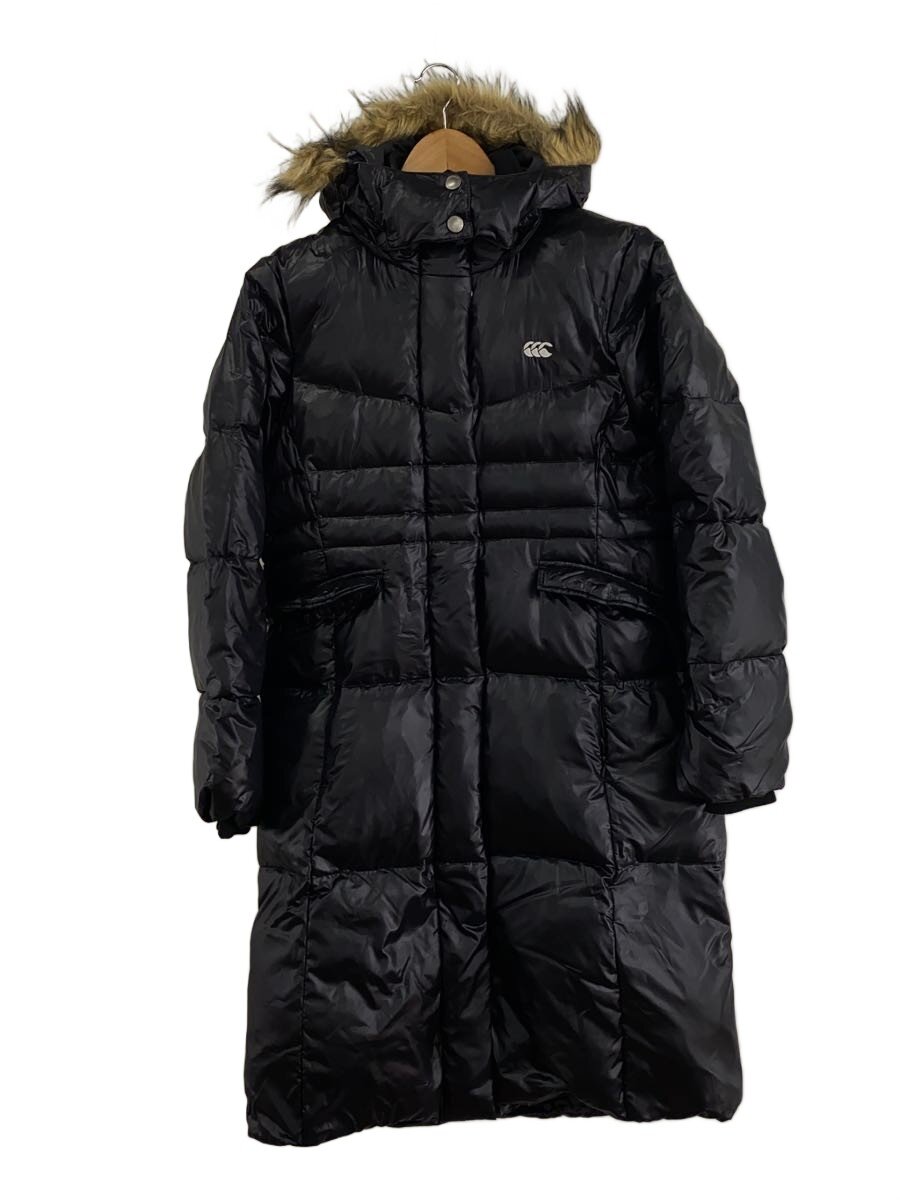 【中古】canterbury◆ロングダウンジャケット/M/ナイロン/BLK【レディース御召しもの】