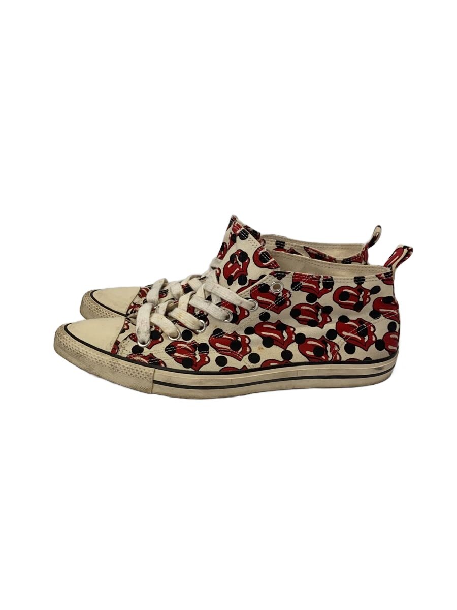 【中古】COMME des GARCONS HOMME PLUS◆ハイカットスニーカー/26糎/WHT/JS04A1/2006SS/ローリングストーンズ【シューズ】