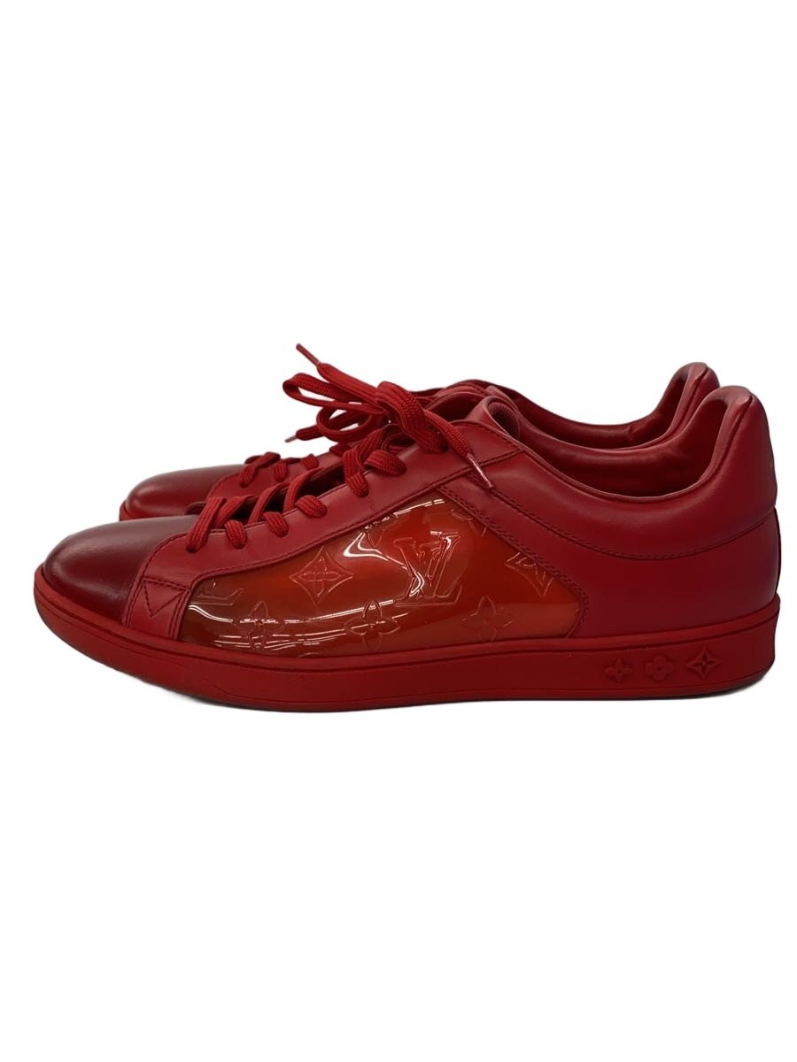 【中古】LOUIS VUITTON◆ローカットスニーカー/UK8/RED【シューズ】