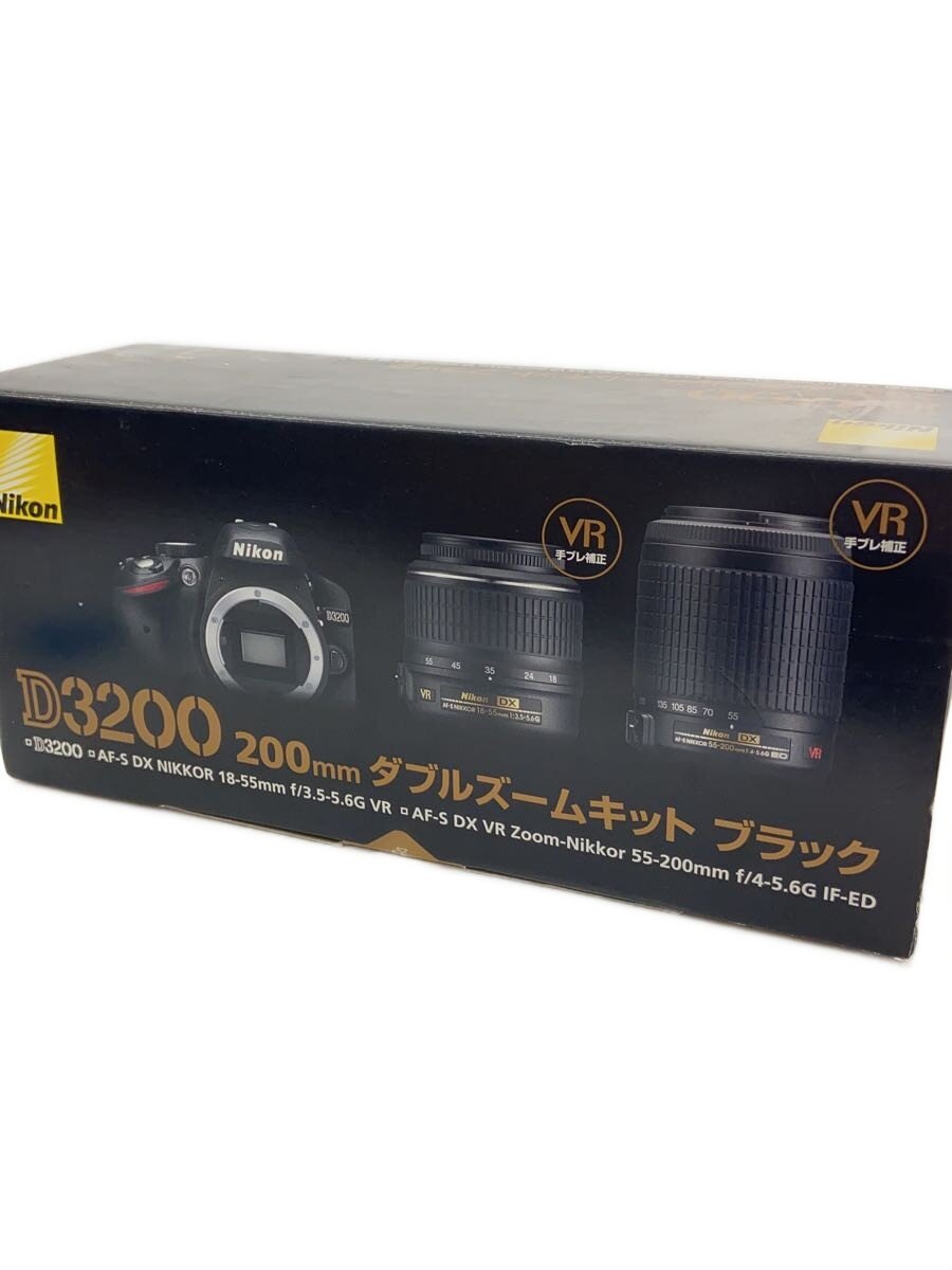 【中古】Nikon◆デジタル一眼カメラ D3200 200mm ダブルズームキット [ブラック]【カメラ】｜2ｎｄ STREET 店 19,712円