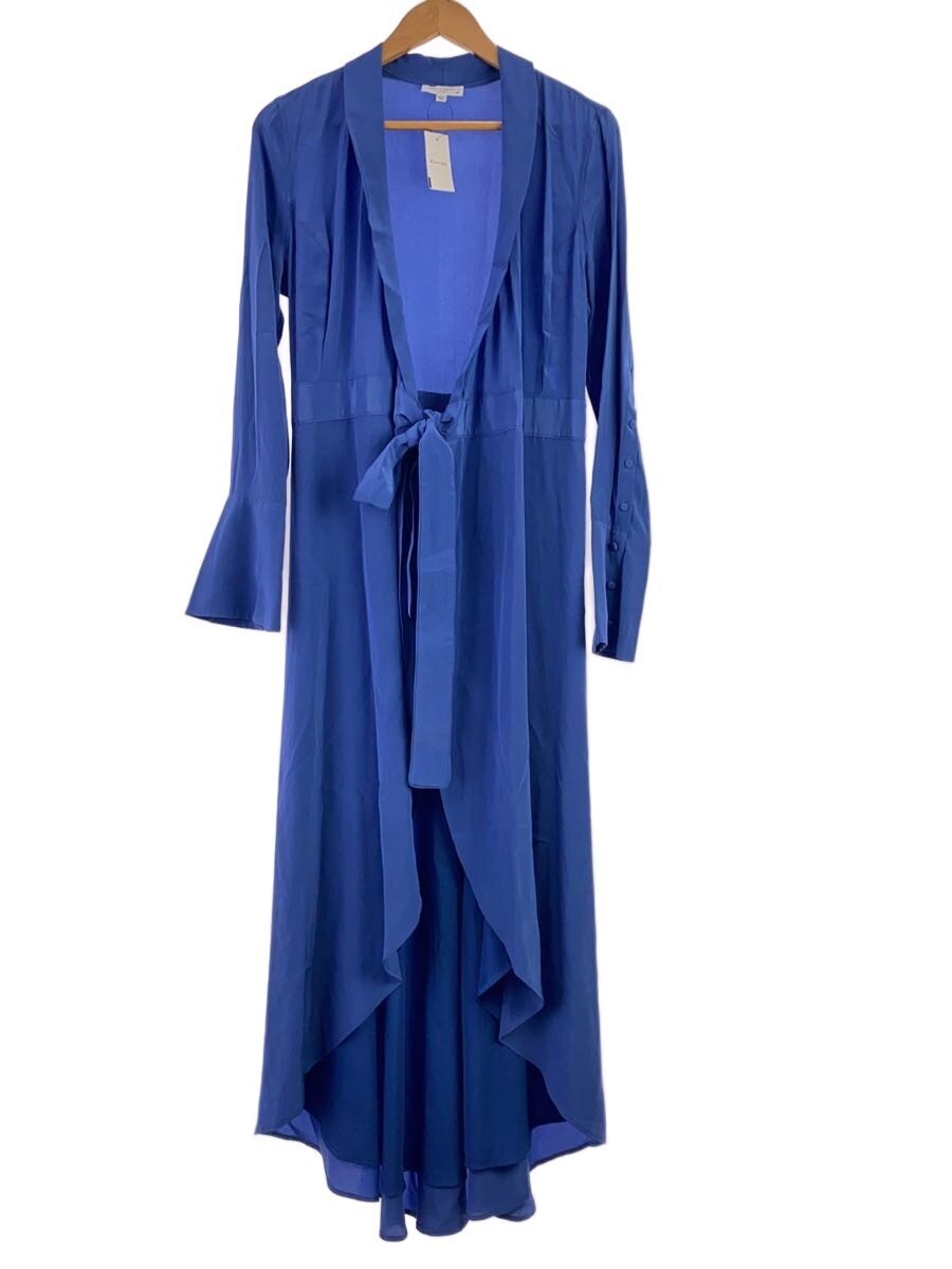 【中古】EQUIPMENT FEMME/長袖衣装/S/地絹/BLU/無地/18-3-Q23-DR01485【レディース御召しもの】