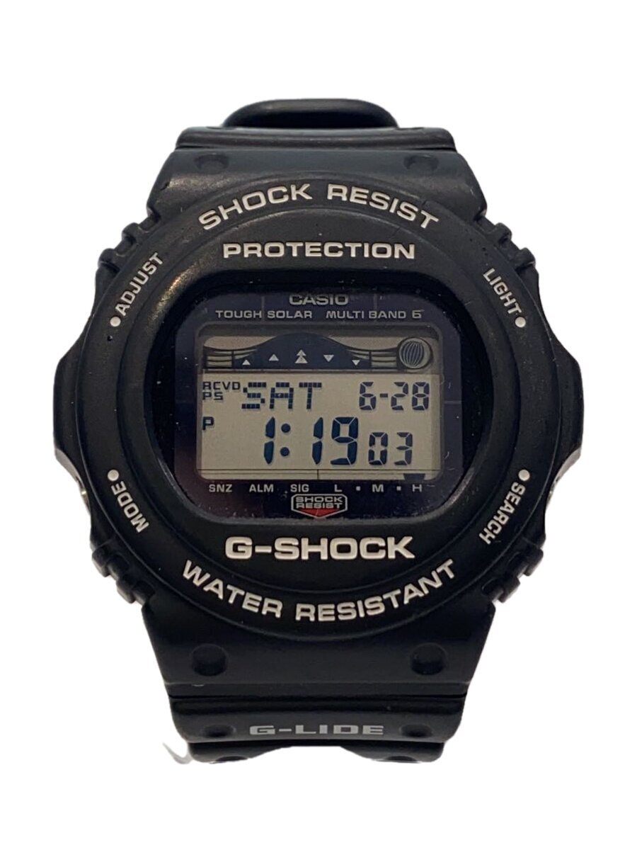 【中古】CASIO◆ソーラーウオッチ・G-SHOCK/デジタル/BLK/BLK【服飾雑貨他】