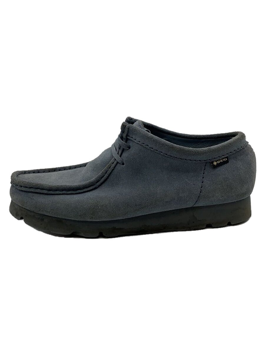 【中古】Clarks◆WALLABEE GTX/61718258/M/BLU/61718258【シューズ】