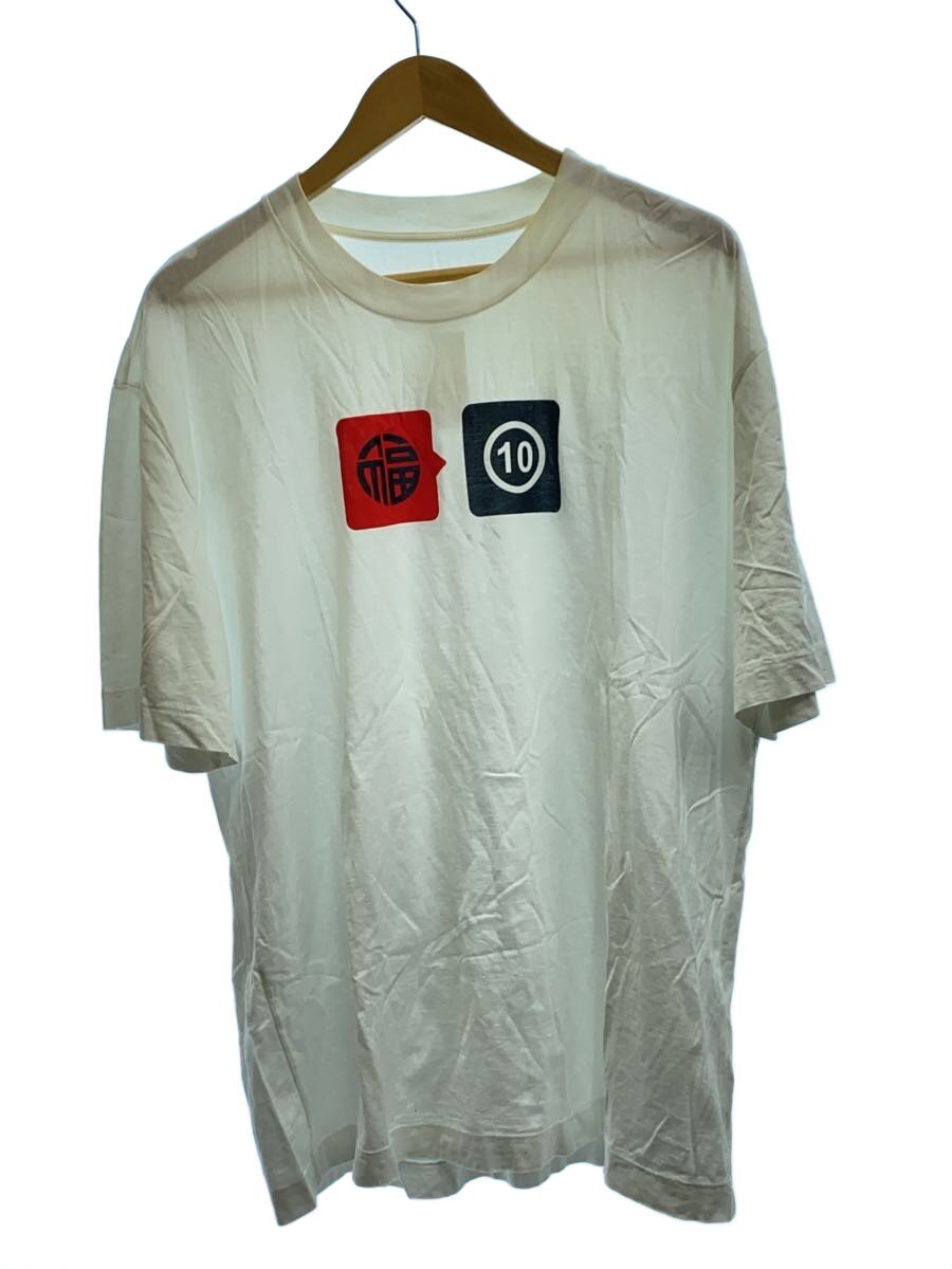 【中古】Maison Margiela◆プルオーバー/44/綿織物/WHT/無地/S50GC0619/物質の状態思いめぐらす/襟元黄ばみ/【メンズウェア】